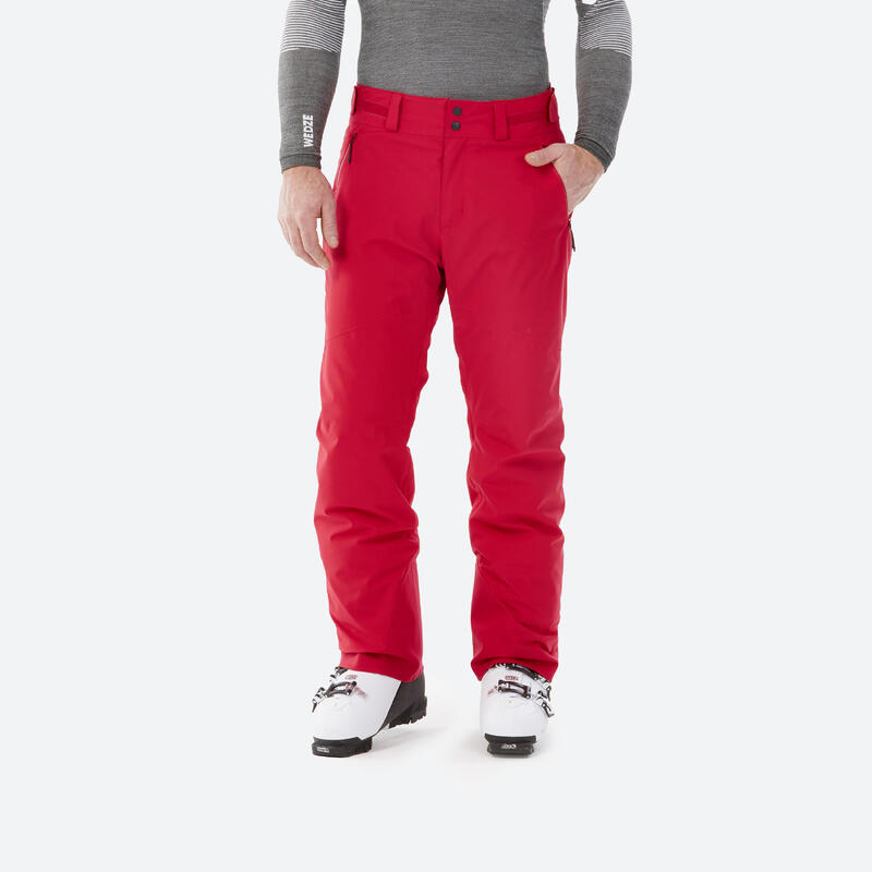 Pantaloni sci uomo 500 rossi