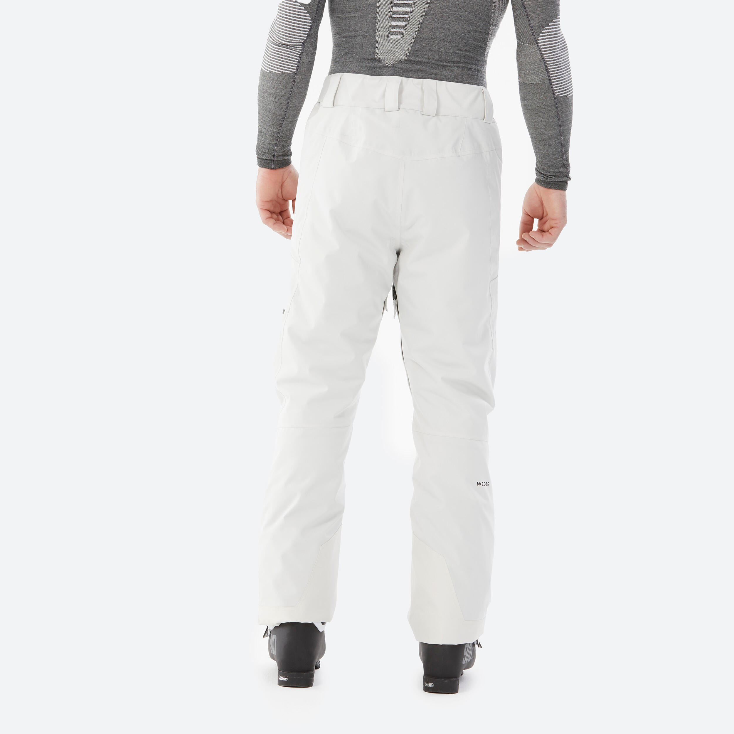 Men’s Warm Ski Trousers Regular 500 - light beige 3/9