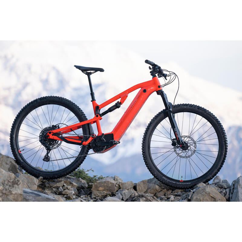 E-Mountainbike Fully 29 Zoll E-Expl 520 S Rockrider rot