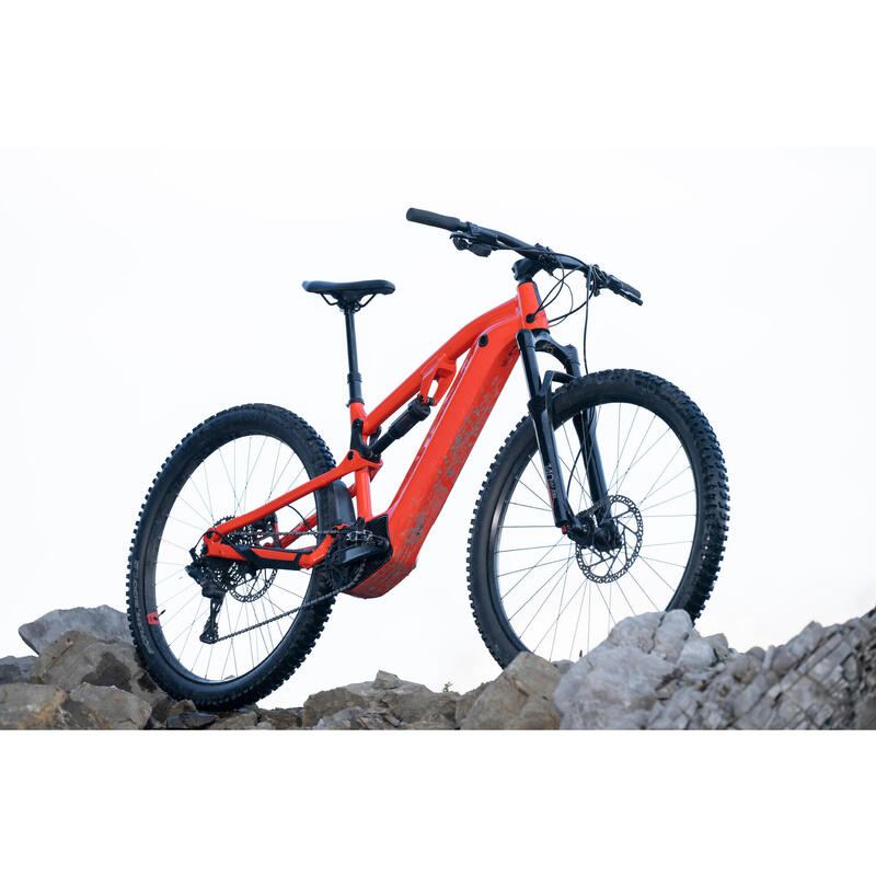 E-Mountainbike Fully 29 Zoll E-Expl 520 S Rockrider rot