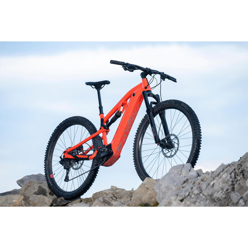 E-Mountainbike Fully 29 Zoll E-Expl 520 S Rockrider rot