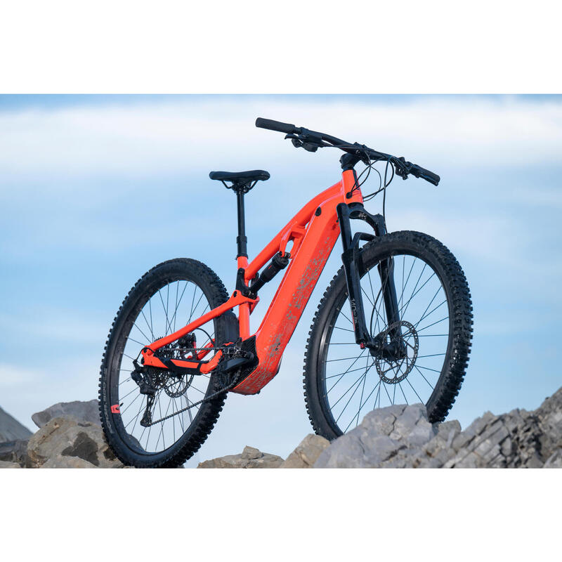 E-Mountainbike Fully 29 Zoll E-Expl 520 S Rockrider rot