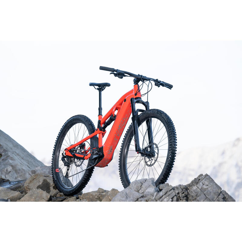 E-Mountainbike Fully 29 Zoll E-Expl 520 S Rockrider rot