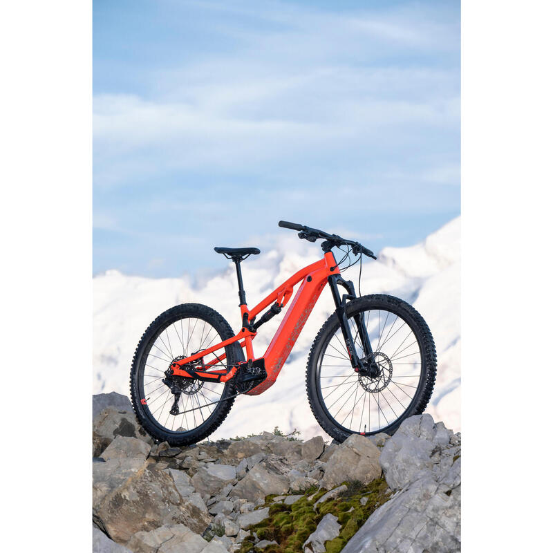 E-Mountainbike Fully 29 Zoll E-Expl 520 S Rockrider rot