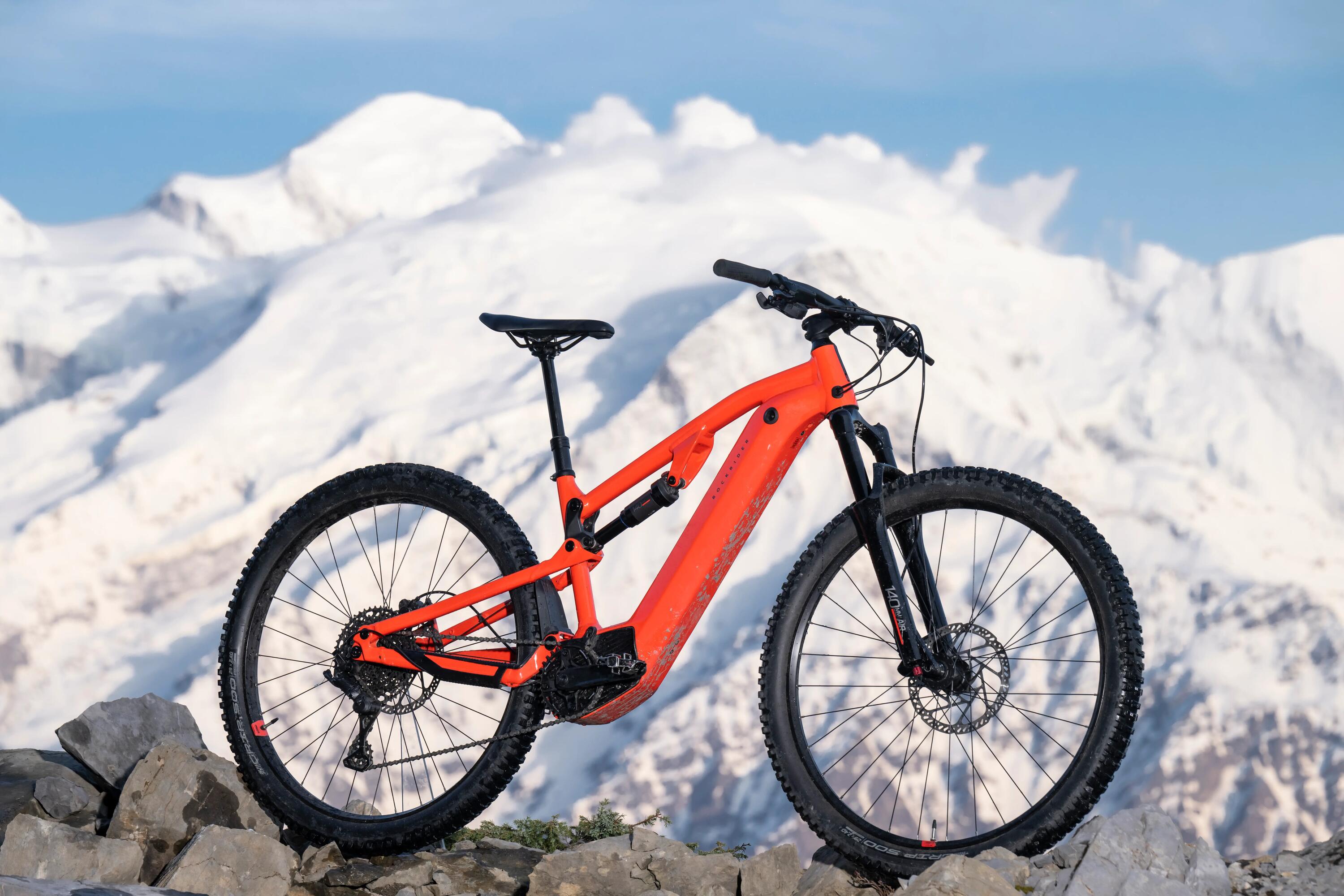 29" Full Suspension Electric Mountain Bike E-Expl 520 S - Bright Red 20/64