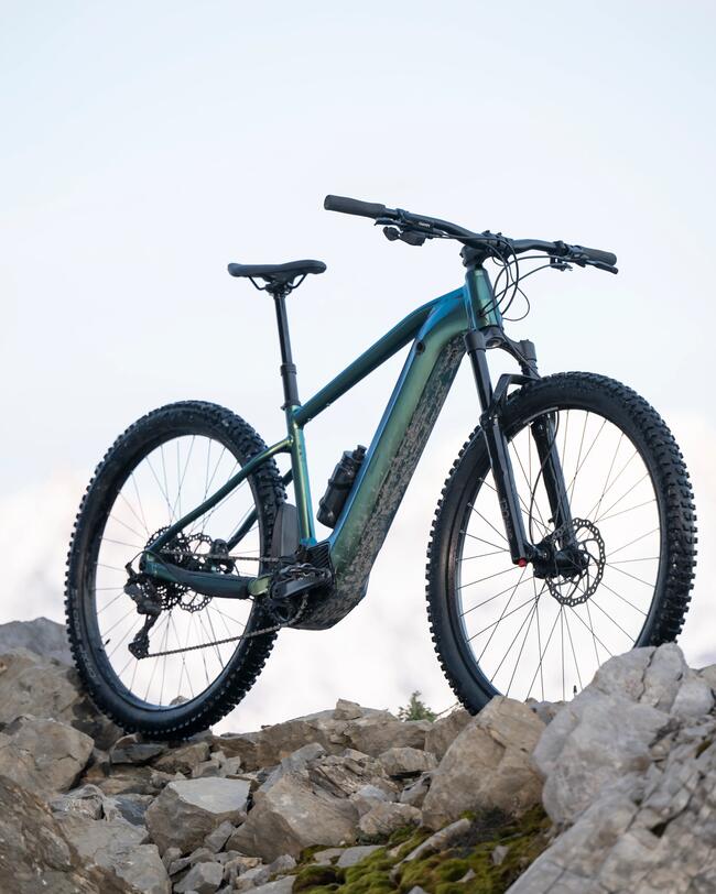 Bicicleta eléctrica semirrígida 29" - E-EXPL 700 Verde botella