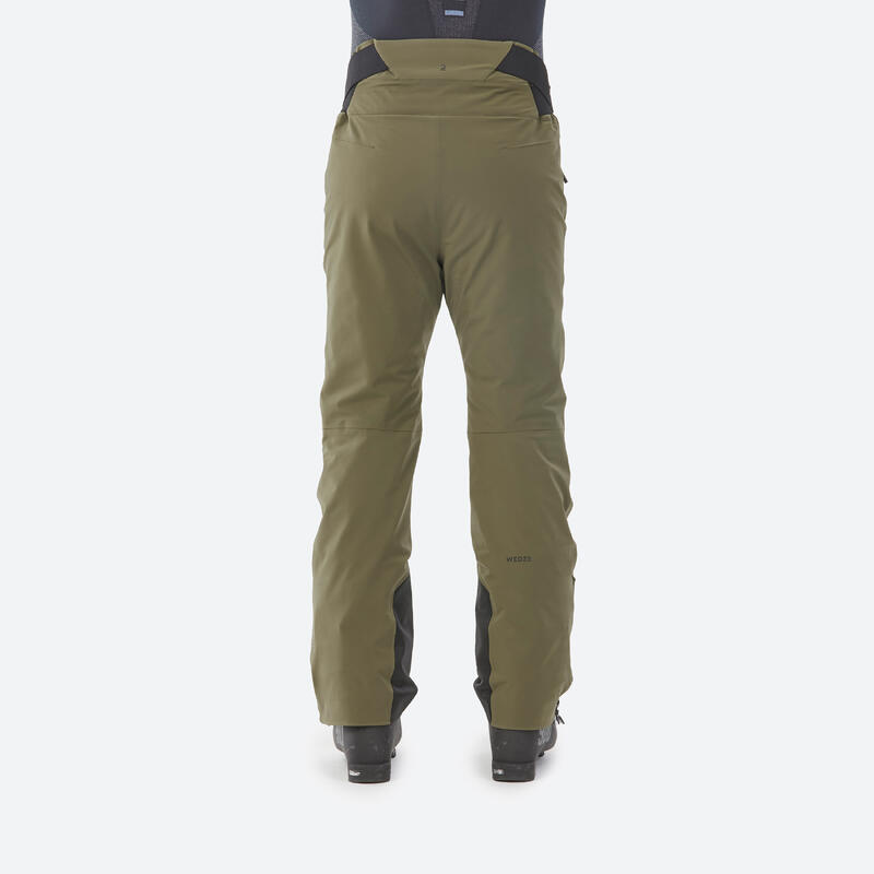 Pantalon de ski respirant qui assure la liberté de mouvement homme, 900 kaki