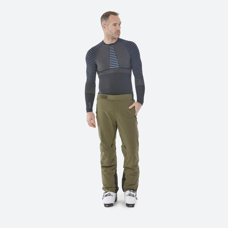 Pantalon de ski respirant qui assure la liberté de mouvement homme, 900 kaki