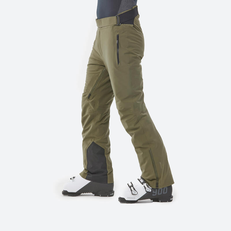 Pantalon de ski très respirant et imperméable homme, 900 kaki
