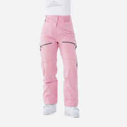 Roze ženske tople i prozračne pantalone za skijanje i snoubording FR500