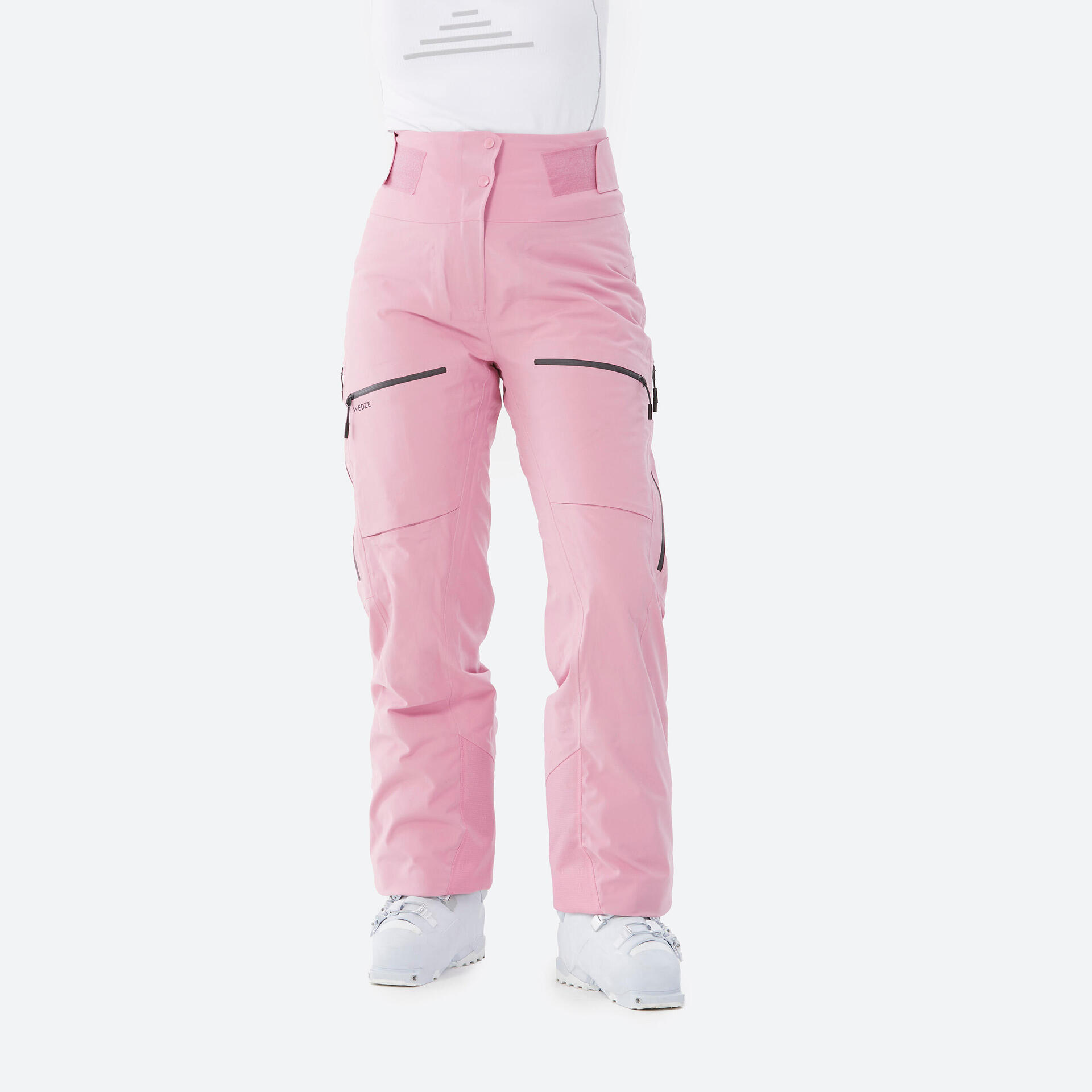 Women's Ski Snowboard Pants FR500 Pink