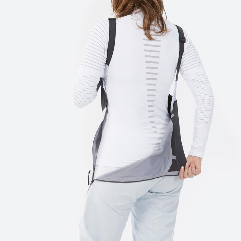 Pantalon tip salopetă schi foarte impermeabil FR900 Albastru deschis Damă