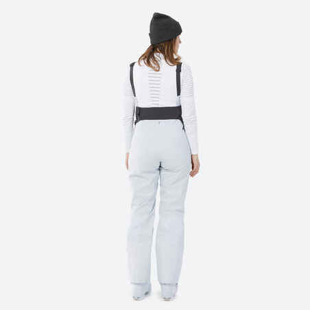 Women's Ski Salopette Trousers FR900 - Light Blue