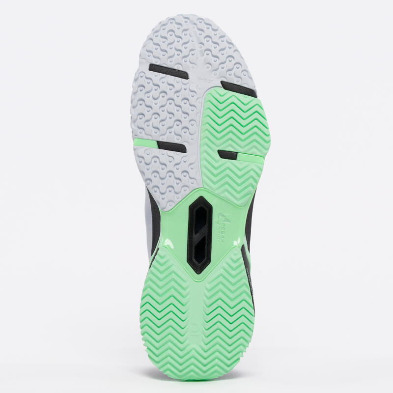 Padel Shoes PS Pro Grey/Green KUIKMA Decathlon