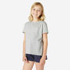 T-shirt voor meisjes 500 katoen grijs