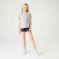 Girls' Cotton T-Shirt 500 - Grey