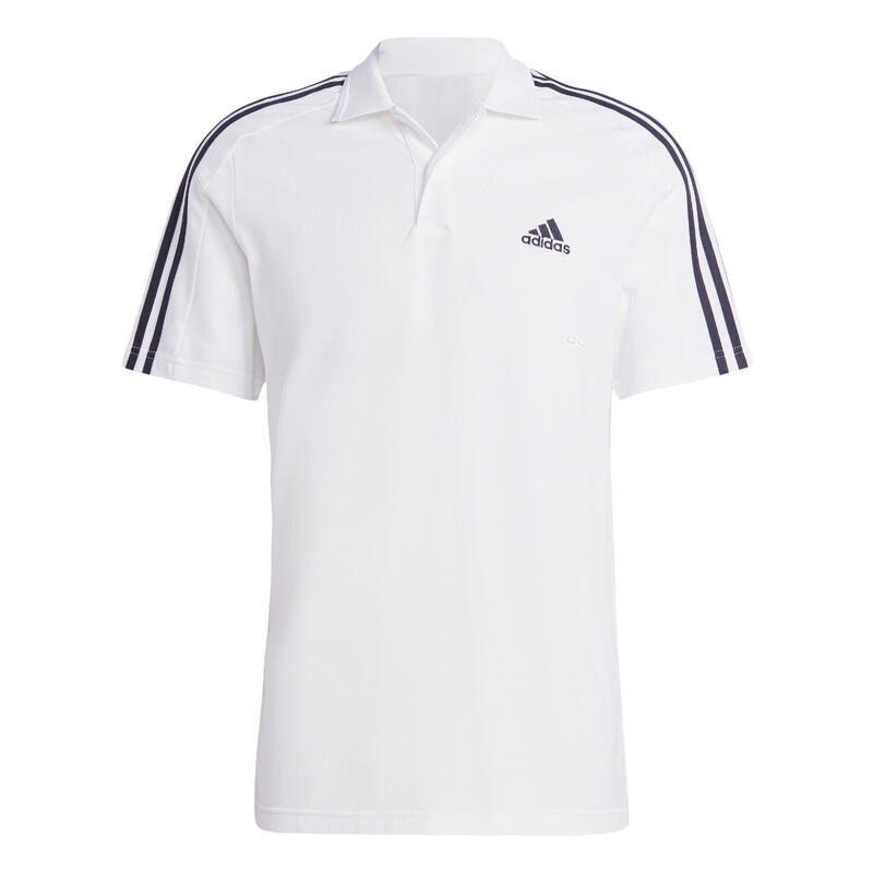 Polo piqué adidas blanc