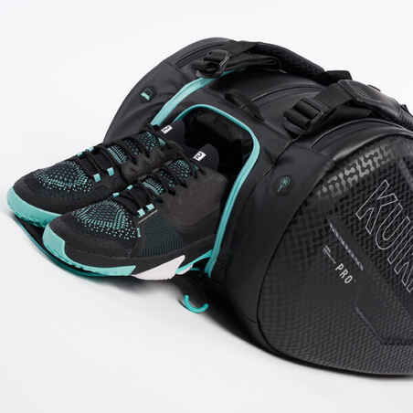 Isothermal Padel Bag 46L-54L Kuikma Pro - Black/Turquoise