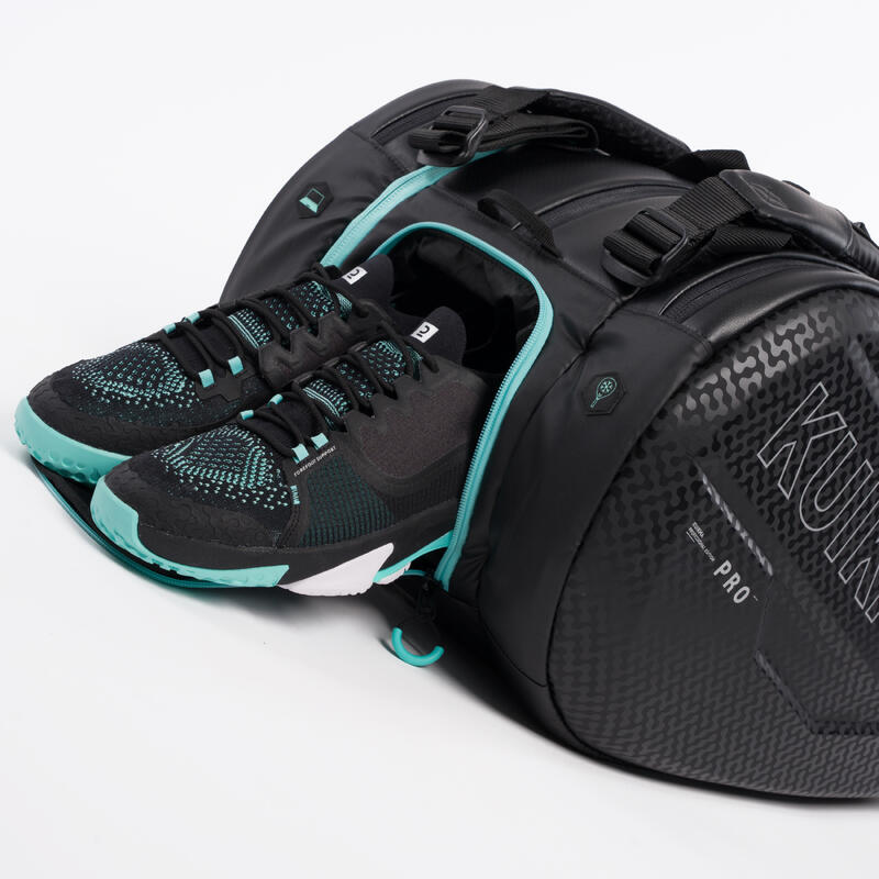 Sac de padel isotherme 46>54L - Kuikma Pro noir turquoise