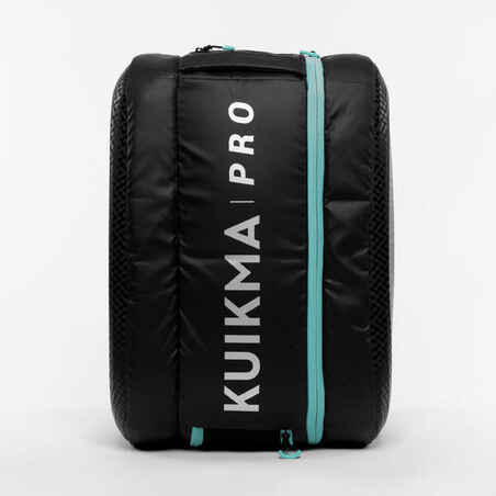 Izoterminis padelio krepšys „Kuikma Pro“, 46 l–54 l, juodas, turkio spalvos