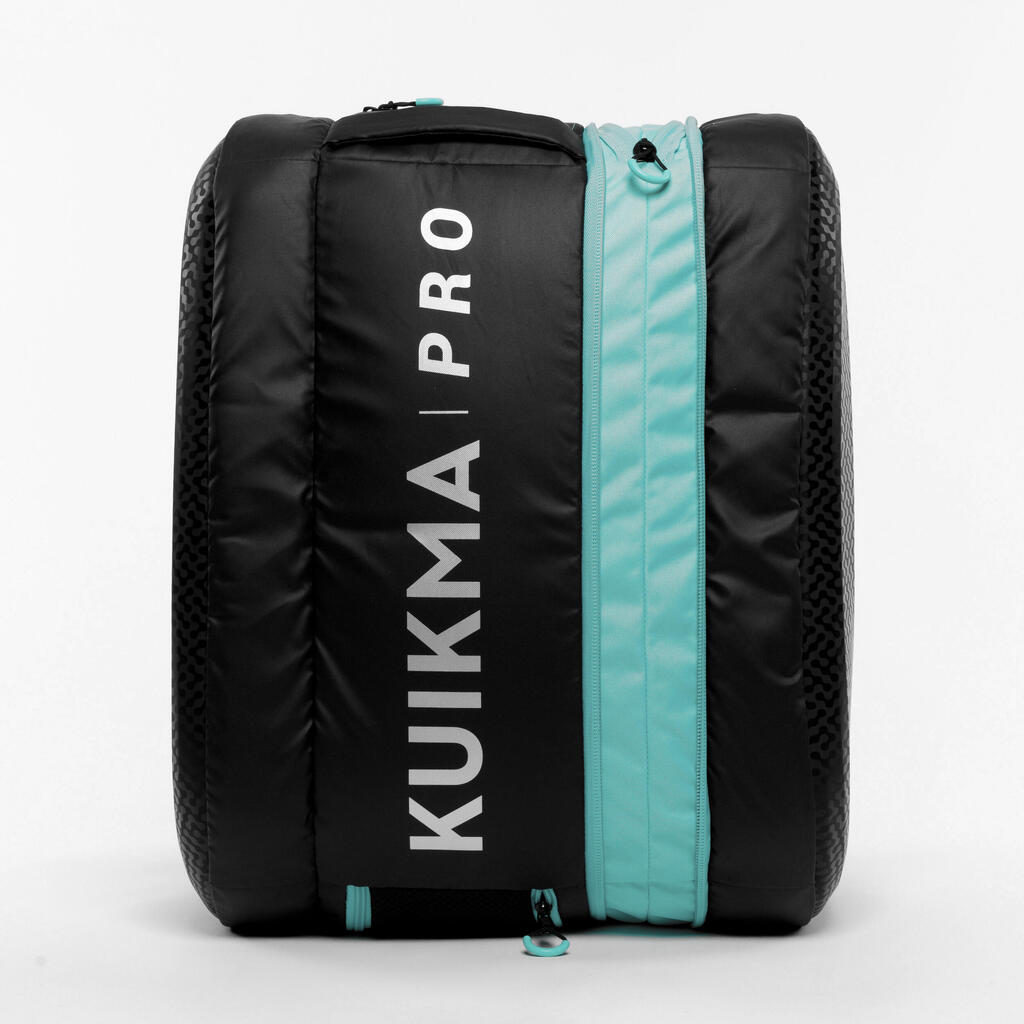 Izoterminis padelio krepšys „Kuikma Pro“, 46 l–54 l, juodas, turkio spalvos