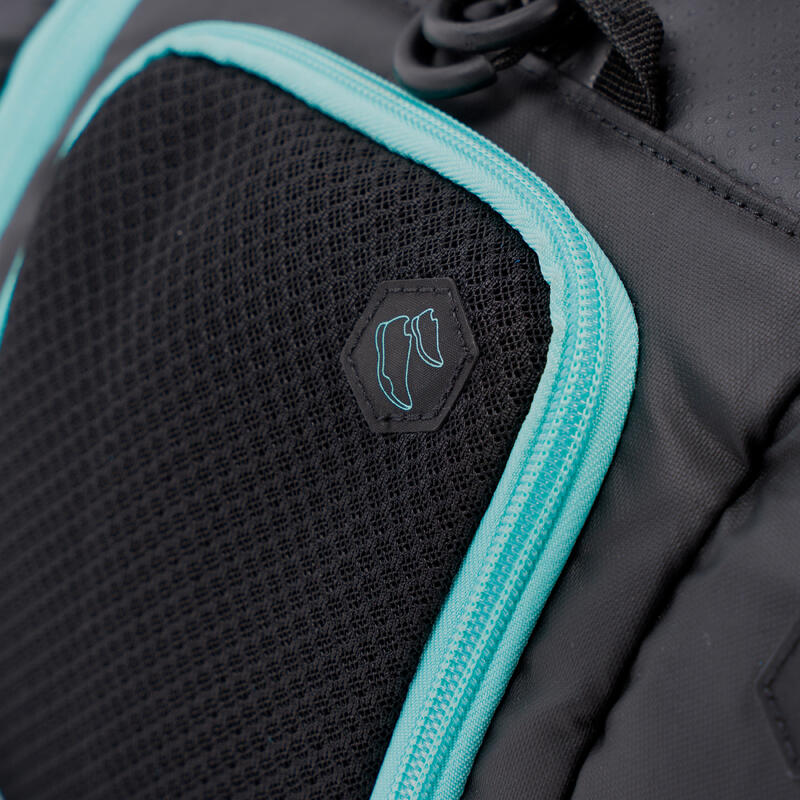 Sac de padel isotherme 46>54L - Kuikma Pro noir turquoise