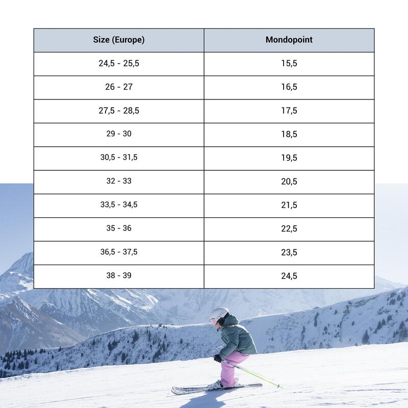 Bota de Esquí Niños Wedze KID 100 Flex 30 Alpino Blanco