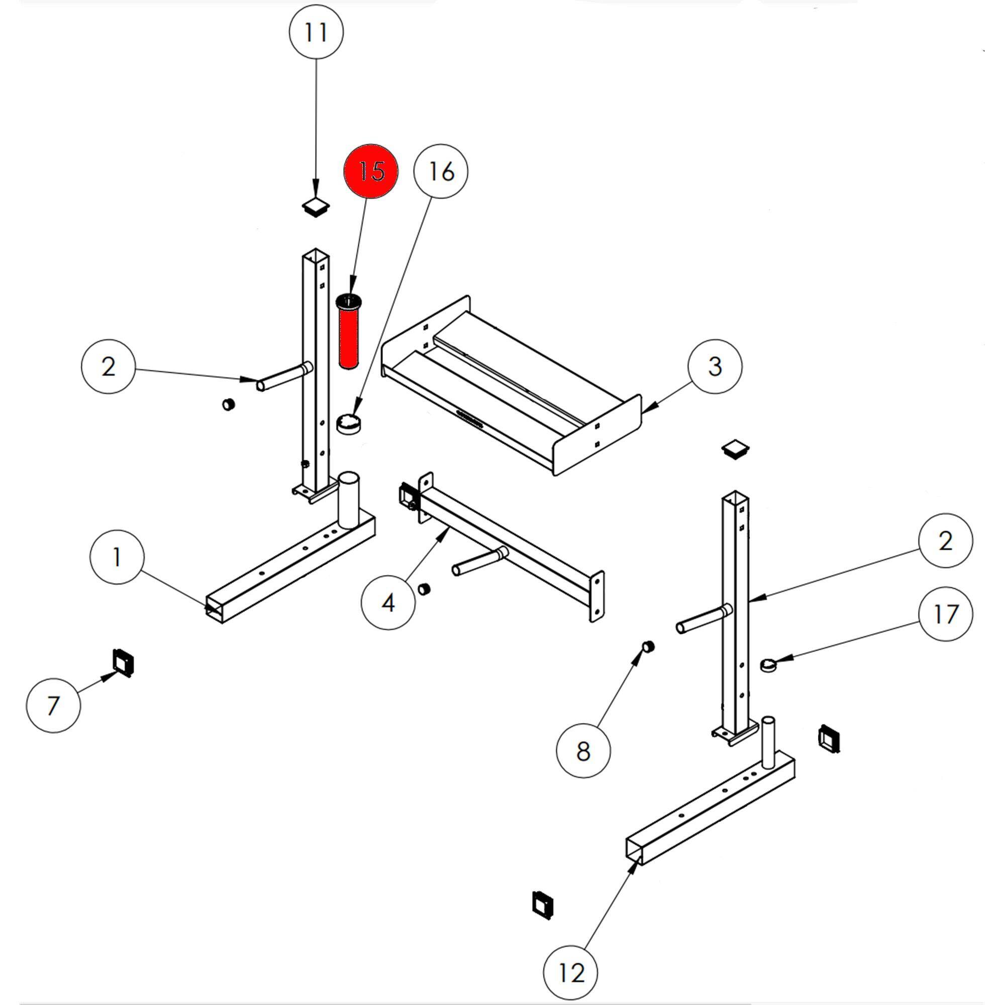 28/50 mm Plate or Bar Adaptor x2 - Spare Part for Weight Training Rack -  5
