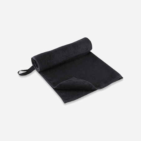 Črna brisača za fitnes (49 x 88 cm)