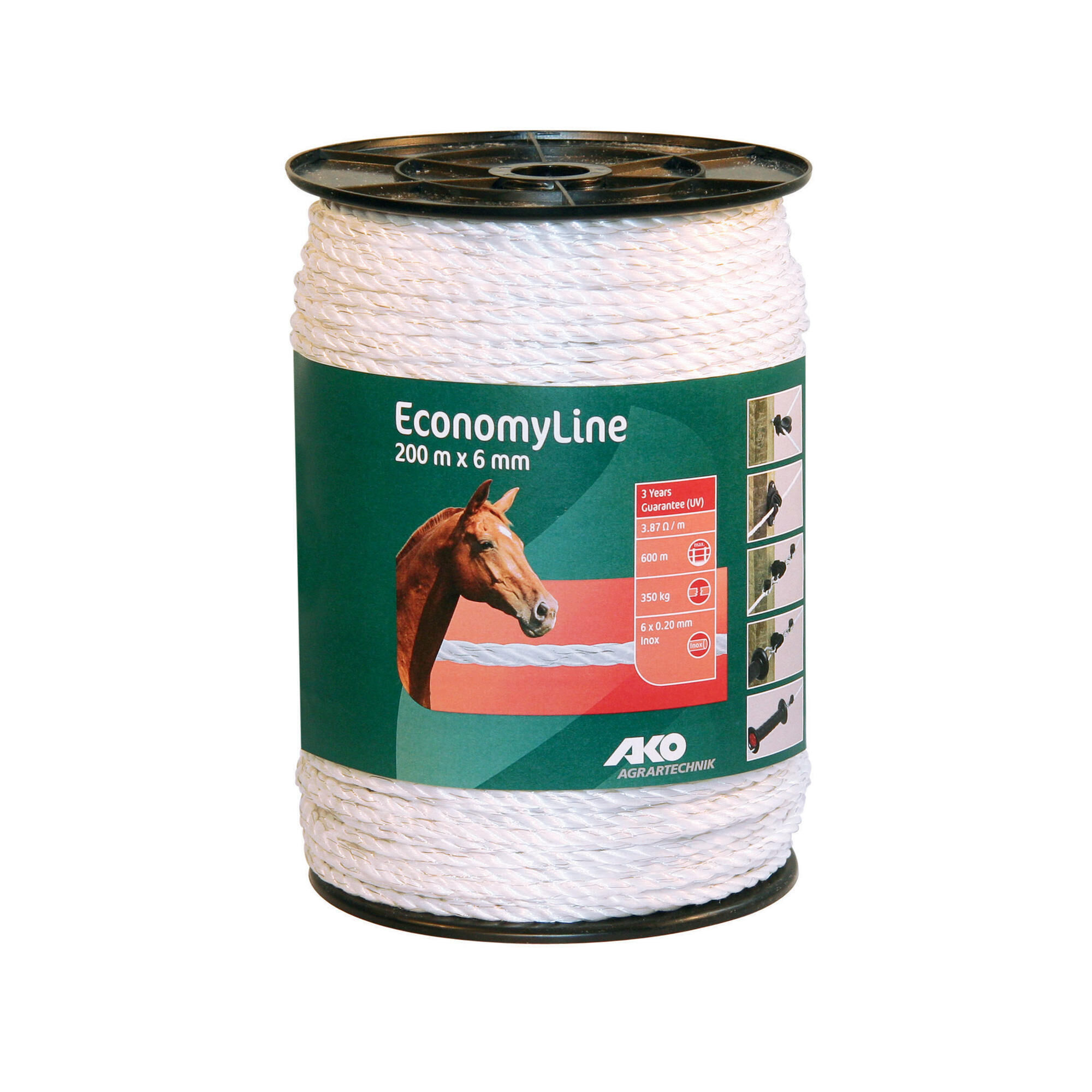 AKO Horse Riding Fencing Rope 6 mm x 200 m