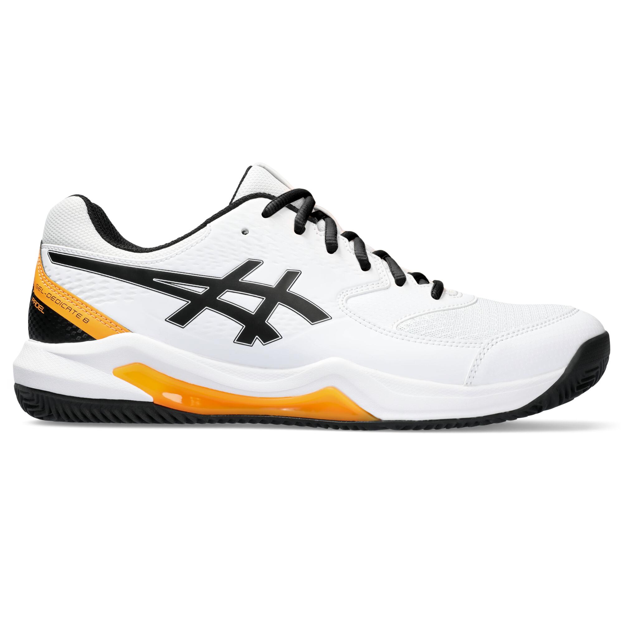 Men's Padel Shoes Gel Dedicate 8 - White/Orange 8/15