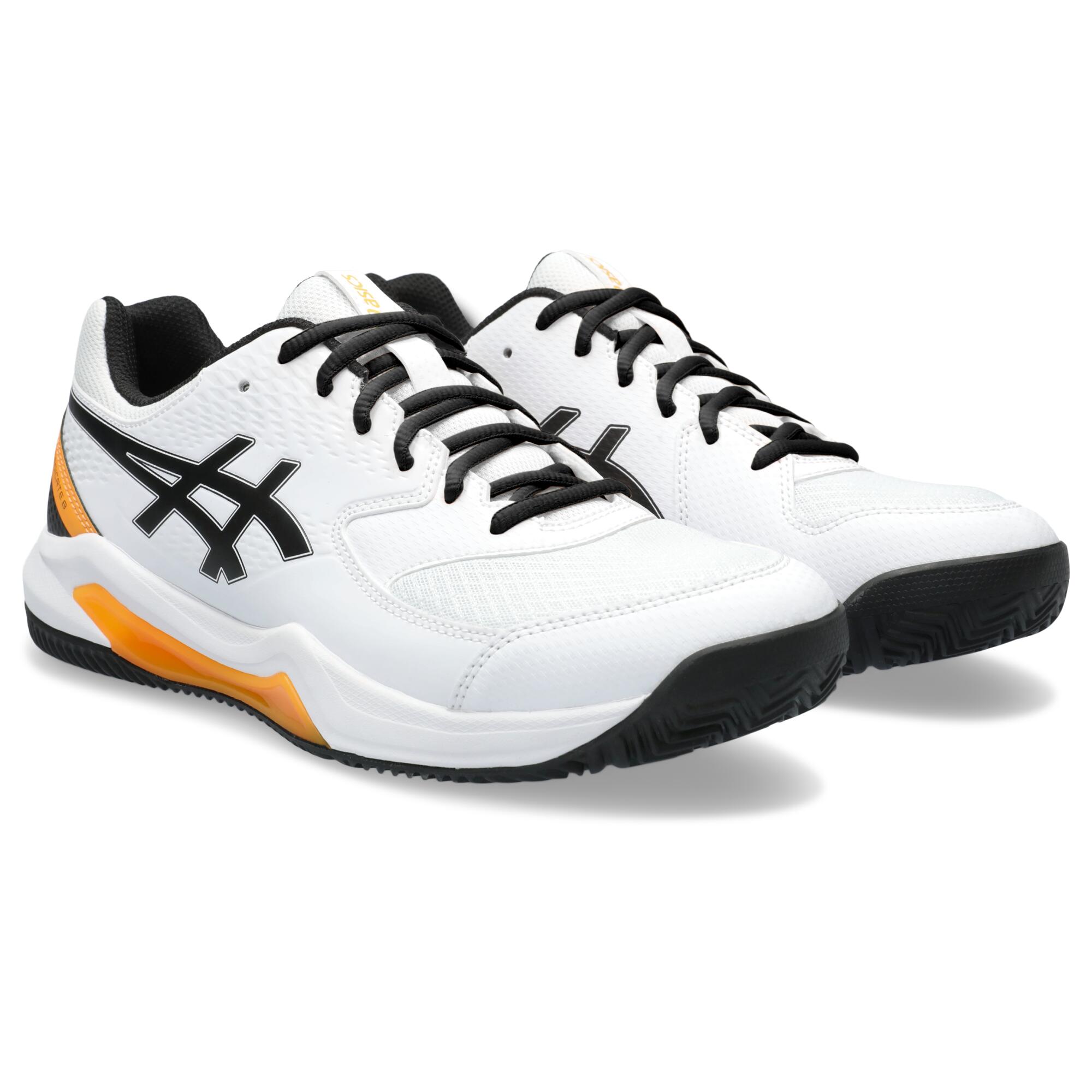 Men's Padel Shoes Gel Dedicate 8 - White/Orange 10/15