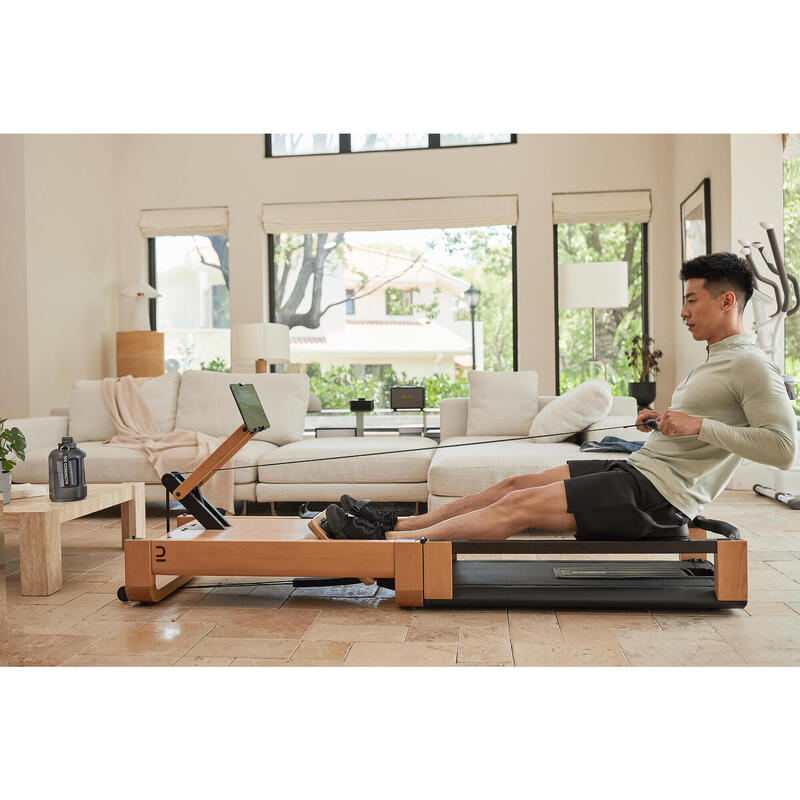 Self-Powered Folding Wooden Bench and Rowing Machine