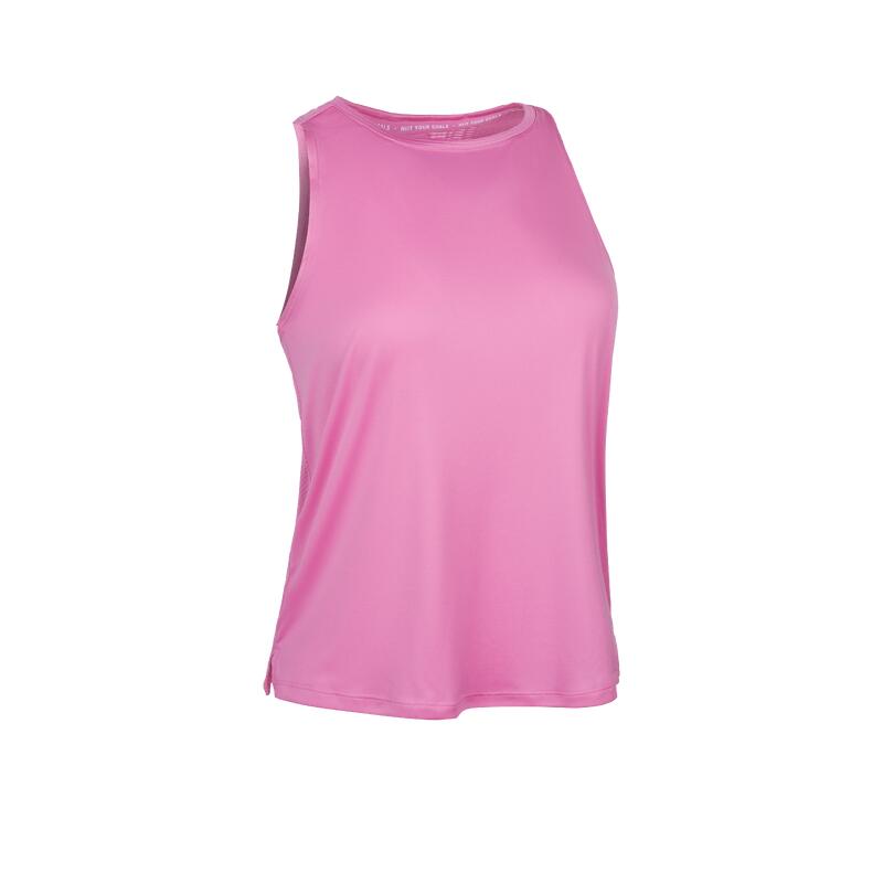 Débardeur court bimatière loose Fitness Cardio femme Imprimé Rose