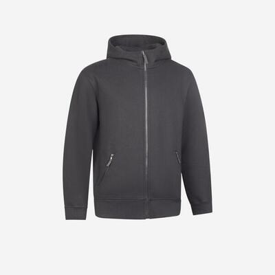 Capuchonvest voor fitness heren zwart