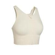 Women's Long Zip Sports Bra 920 - Eggshell