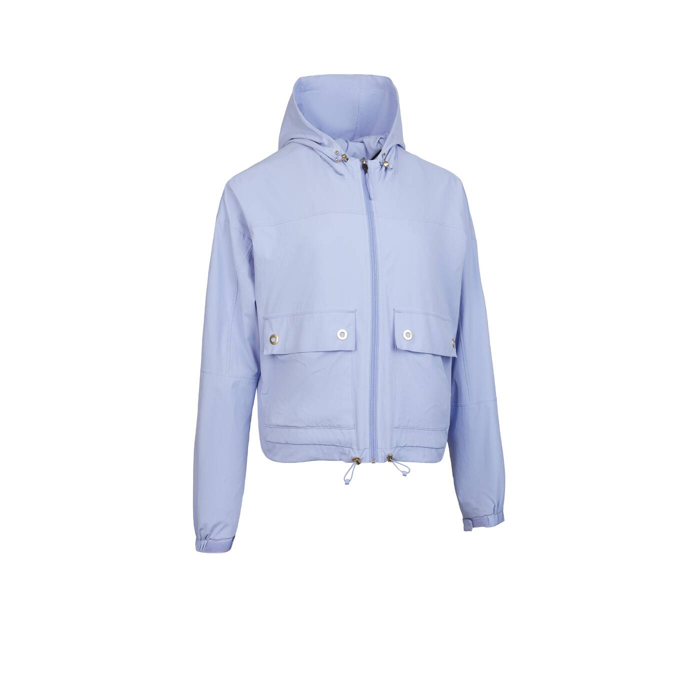 Women's Loose-Fit Fitness Cardio Hooded Jacket - Indigo Pastel