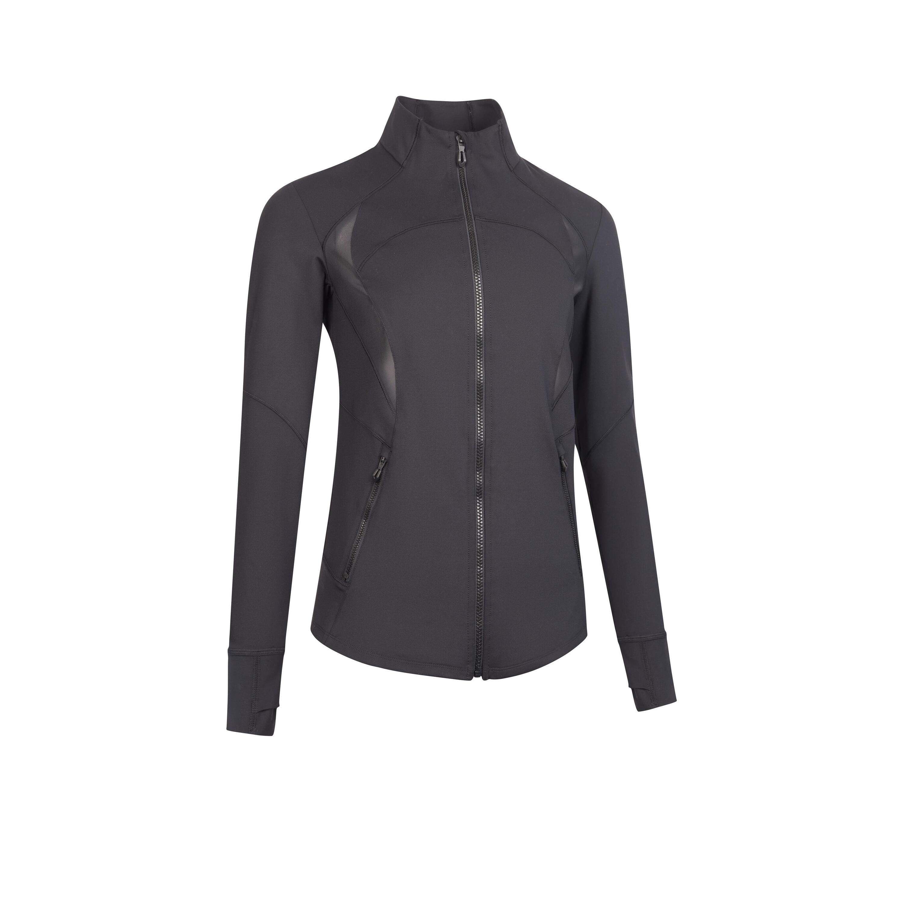 Felpa donna fitness 900 traspirante nera 6/6