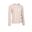 T-shirt donna fitness 500 maniche lunghe misto cotone rosa
