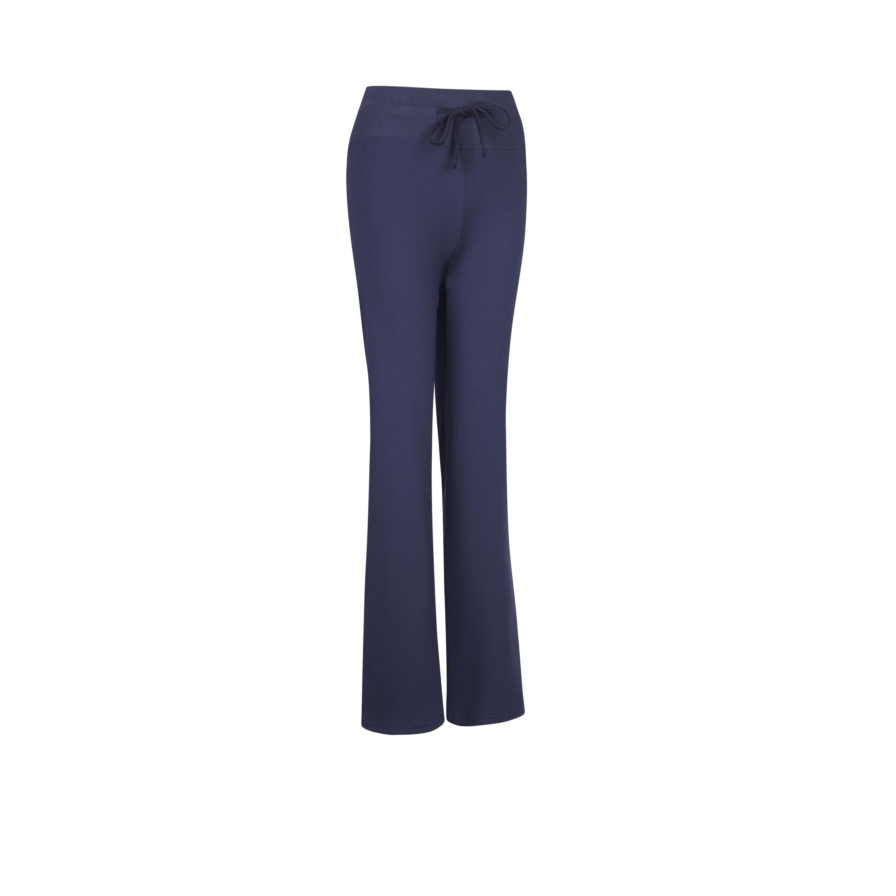 Leggings de fitness de corte recto y bastillas ajustables azul acero para mujer 7/14