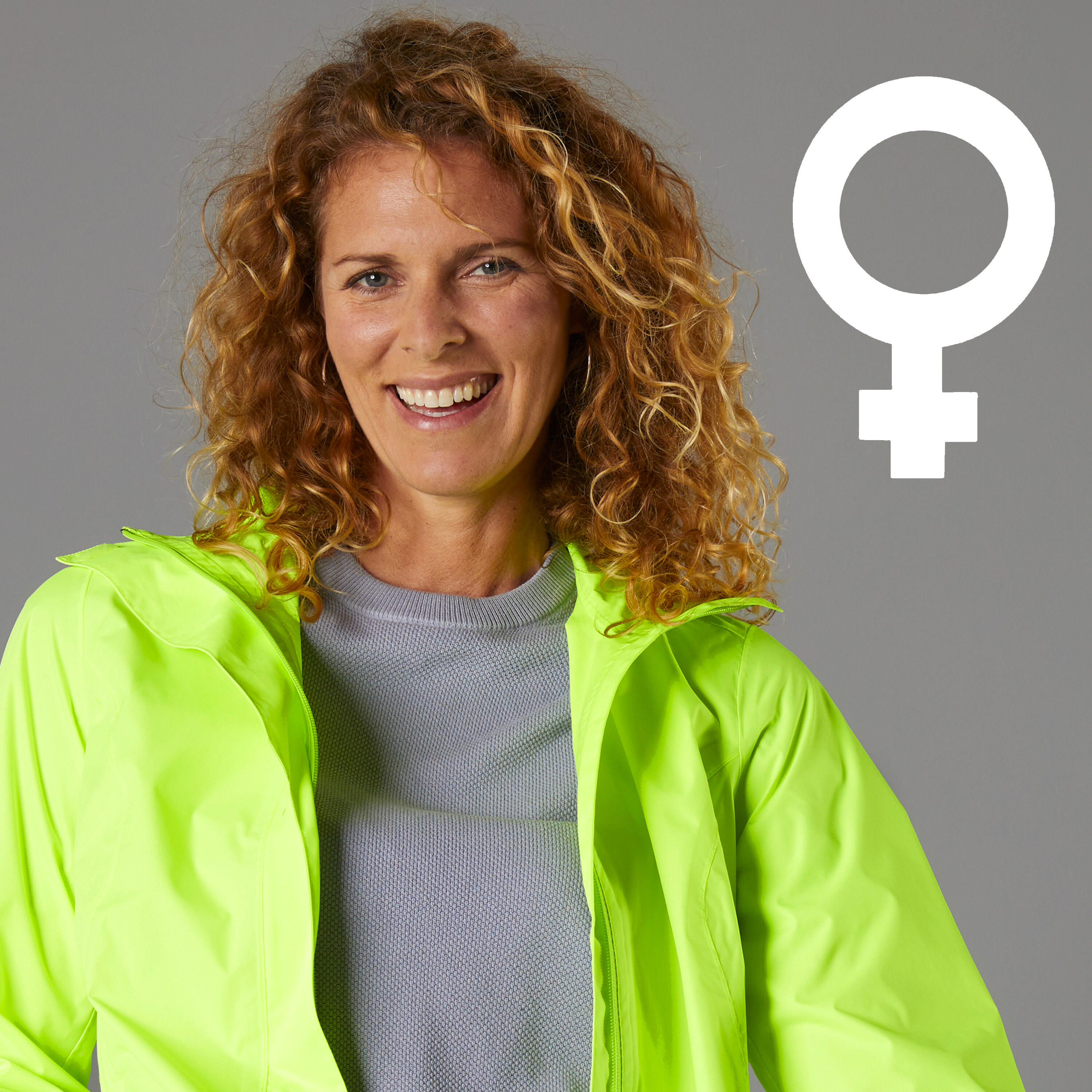Women's Cycling Rain Jacket - 120 Yellow - BTWIN