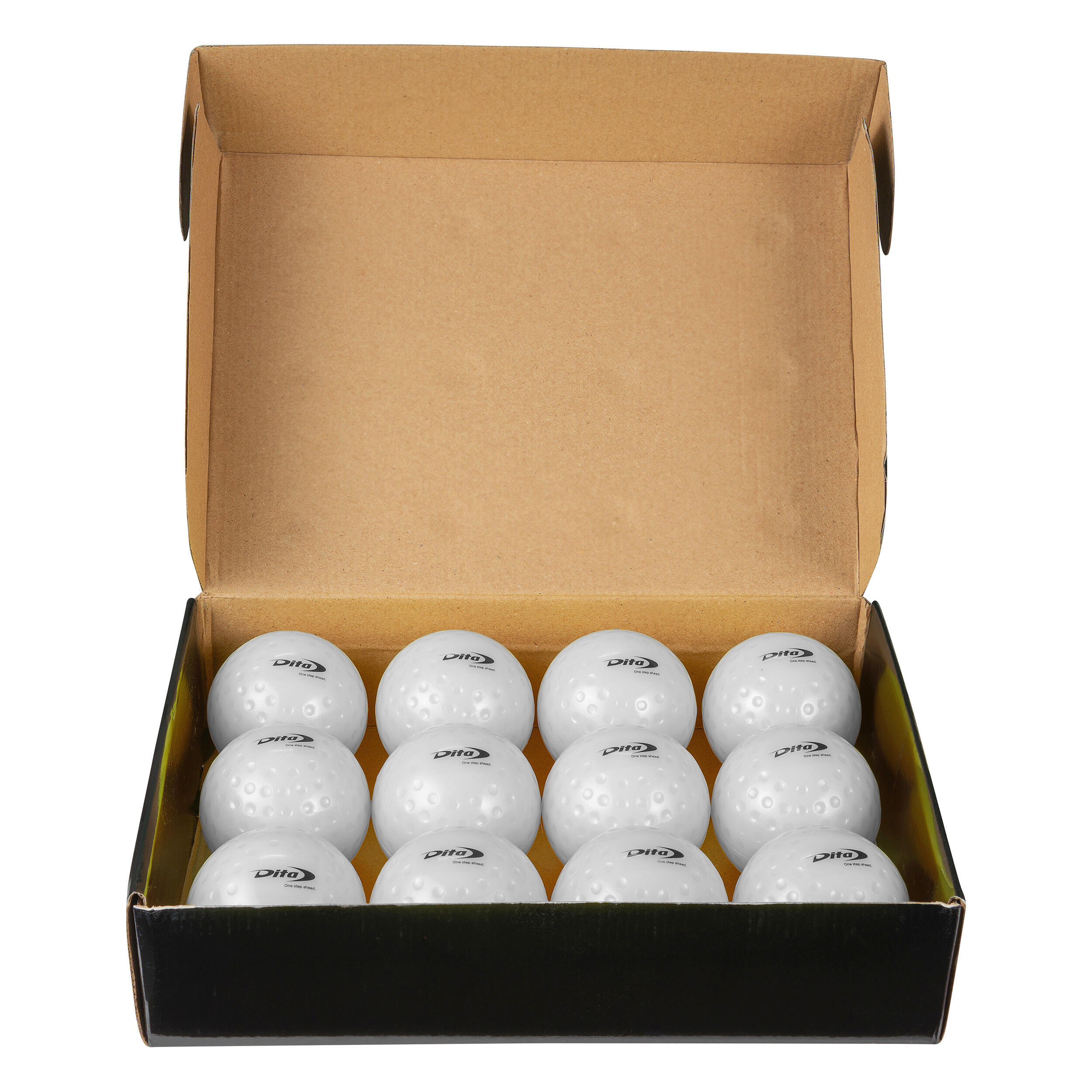 Dimpled Field Hockey Practice Ball 12-Pack - White 1/1