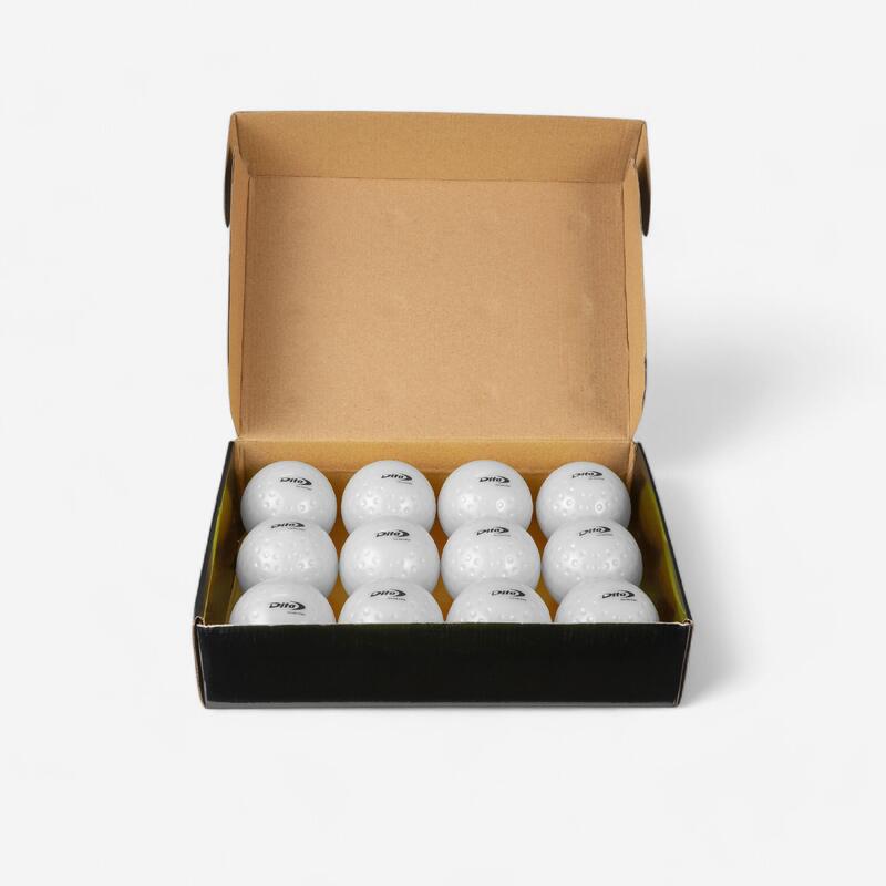Dimpled Field Hockey Practice Ball 12Pack White DITA Decathlon