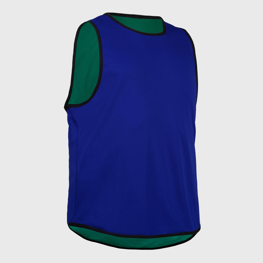 Rugby Trainingsleibchen wendbar - R500 blau/grün