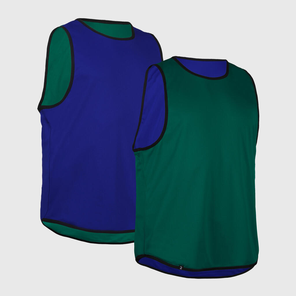 Reversible Rugby Bib R500 - Blue/Green