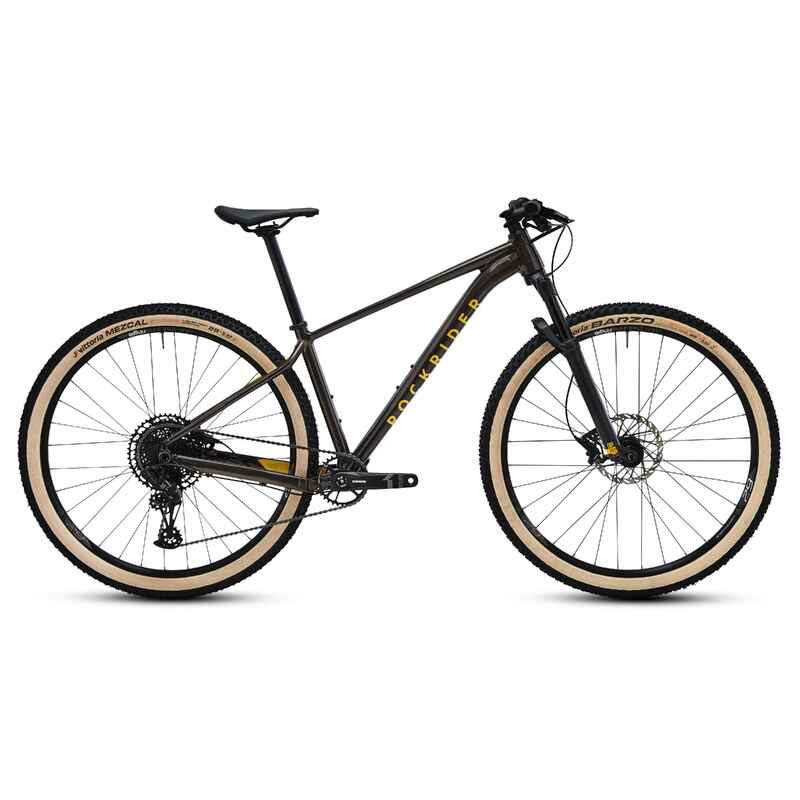 Bicicleta MTB Cross Country 29" Aluminio Rockrider Race 720 Marrón