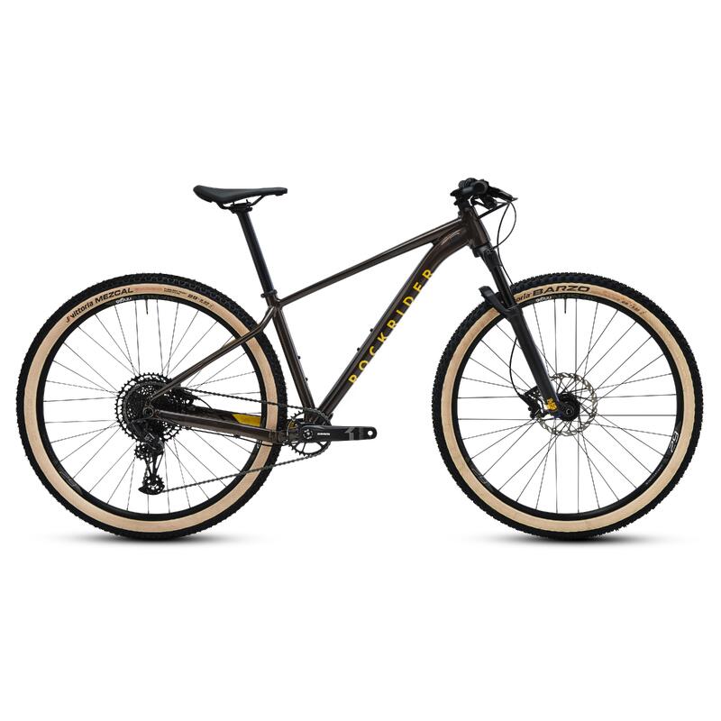 Bicicleta MTB Cross Country 29" Aluminio Rockrider Race 720 Marrón