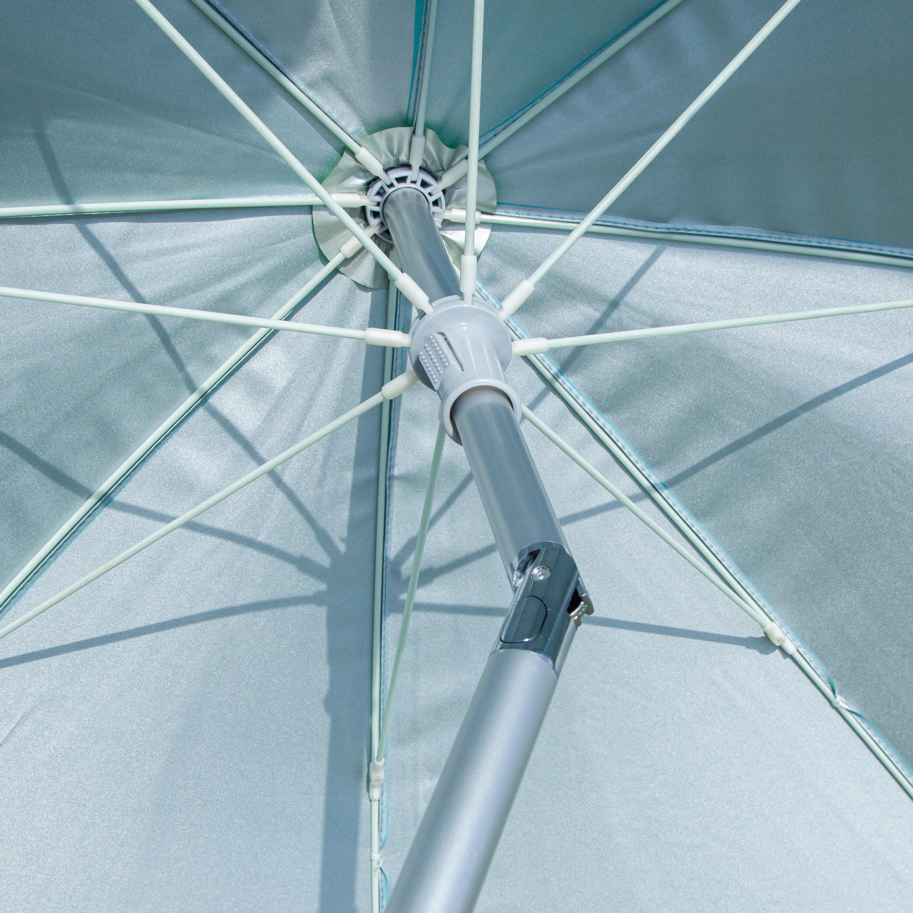 Sombrilla playa grande 200 cm reclinable UPF 50+ Sun&Surf azul 5/7