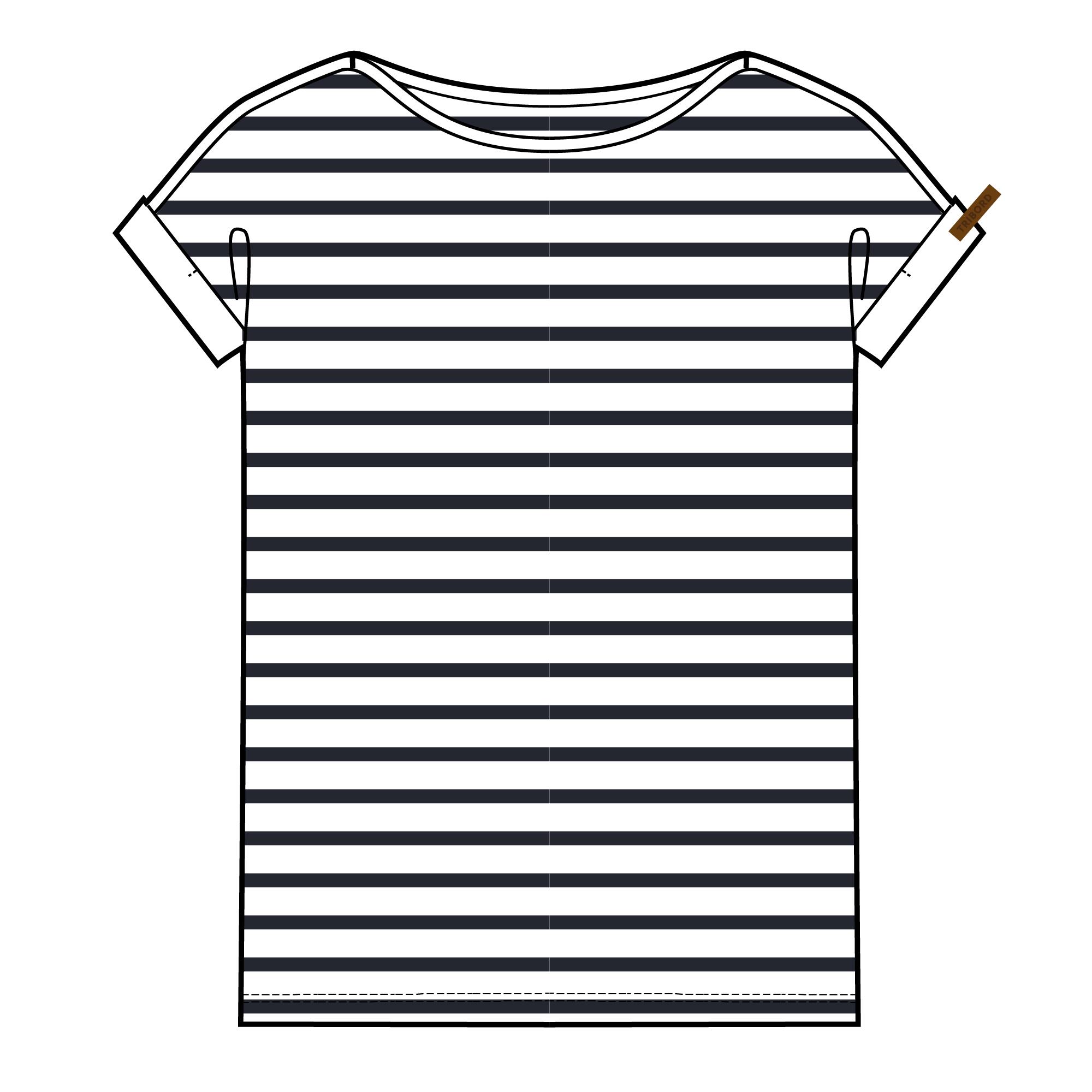 T-Shirt de vela estilo marinheira Sailing 100 Mulher Branco e Azul 10/11