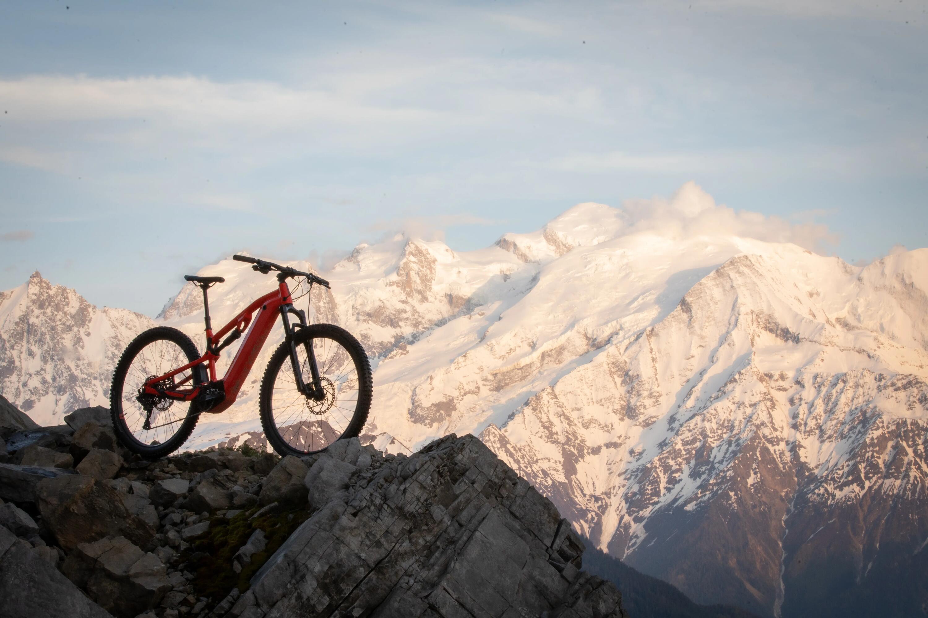 29" Full Suspension Electric Mountain Bike E-Expl 520 S - Bright Red 50/64